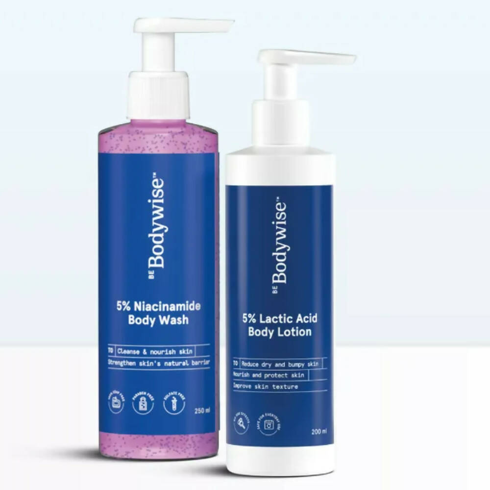 BeBodywise 5% Lactic Acid Body Lotion and 5% Niacinamide Body Wash - BUDNEN