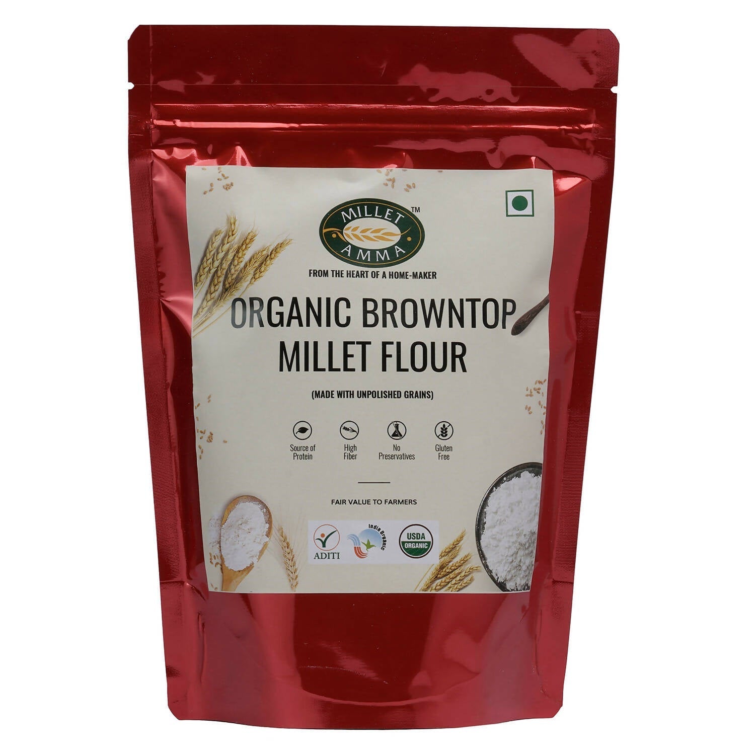 Millet Amma Organic Browntop Millet Flour - buy in USA, Australia, Canada