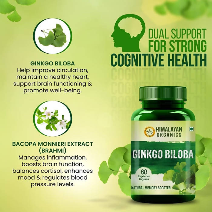 Himalayan Organics Ginkgo Biloba Vegetarian Capsules