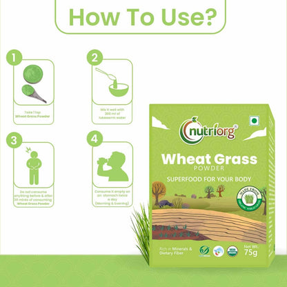 Nutriorg Certified Organic Wheatgrass Powder