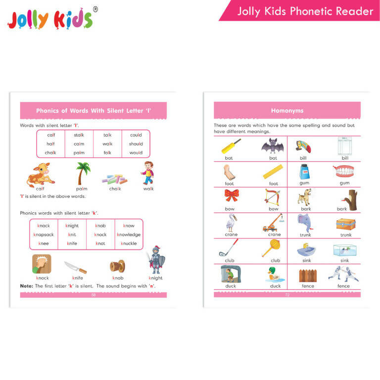 Jolly Kids Phonetic Reader From Sound to Words| Long & Short Vowel Sound| Consonant Blends| Pre-Primary Phonic Book for Kids| Ages 3-8 Years