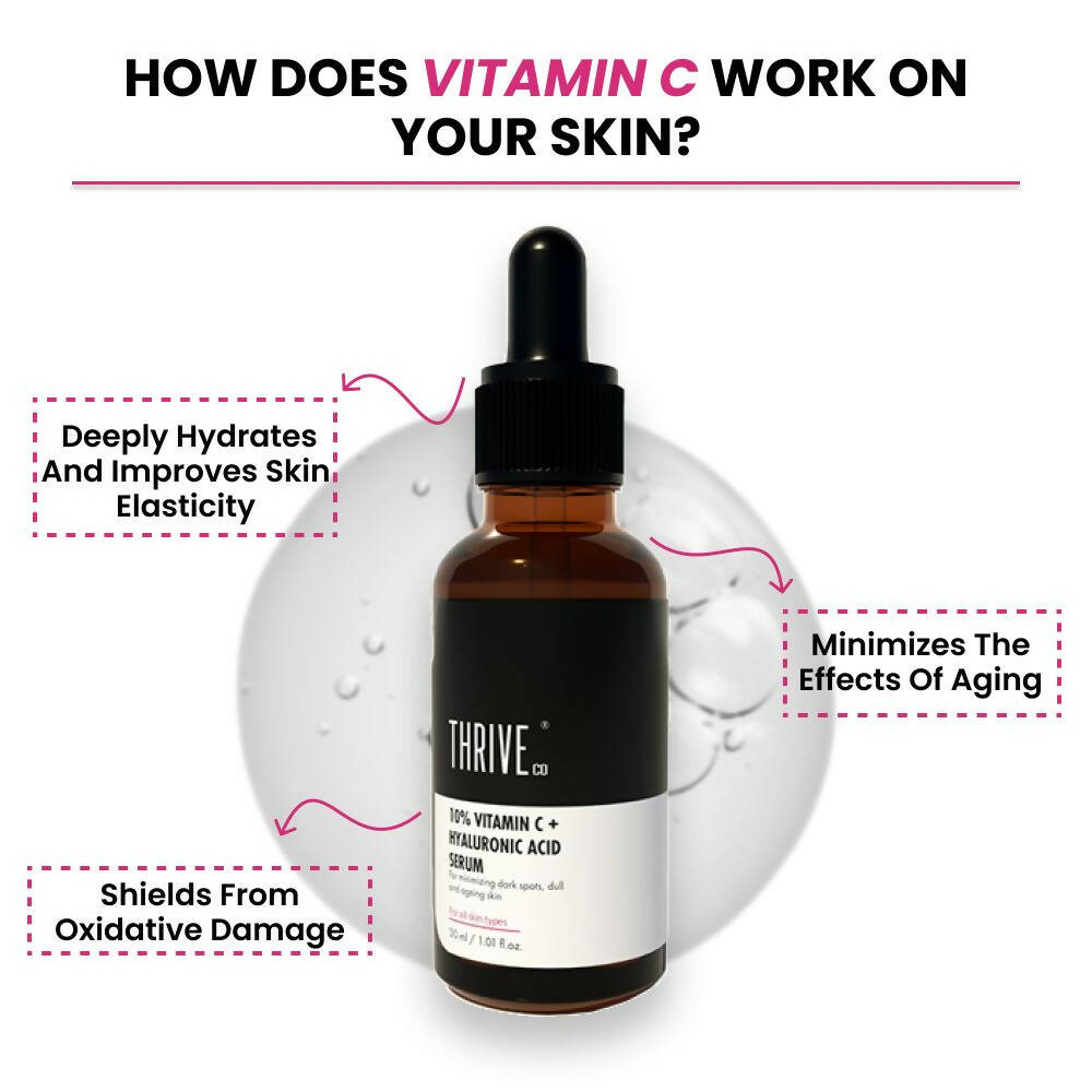 Thriveco 10% Vitamin C+ Hyaluronic Acid Serum