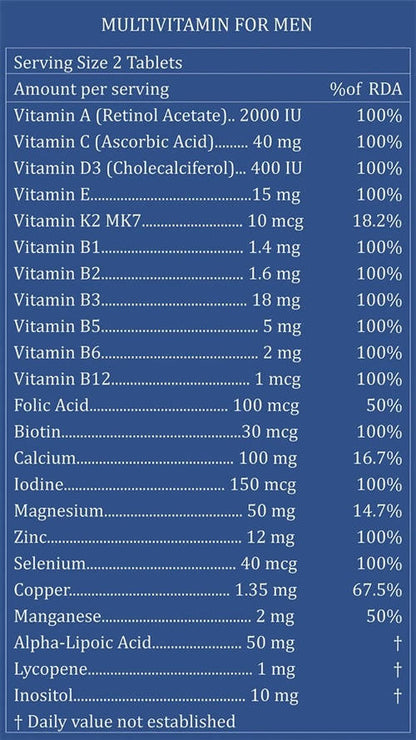 Purayati Multivitamin Tablets for Men