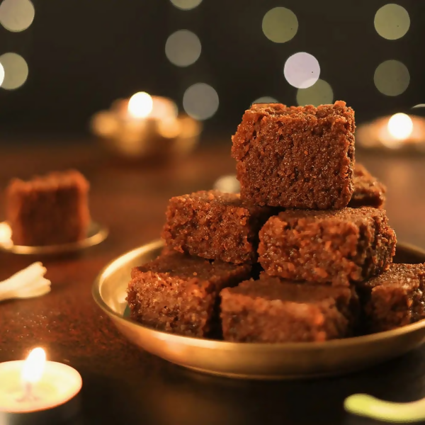 Sweet Karam Coffee Jaggery Coconut Burfi