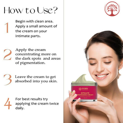 Ivory Natural Intimate Whitening Cream For Lighten Dark Areas, Inner Thigh