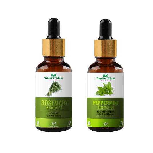 Nature Glow Herbal Rosmerry & Peppermint Hair Oil Combo - 30ML