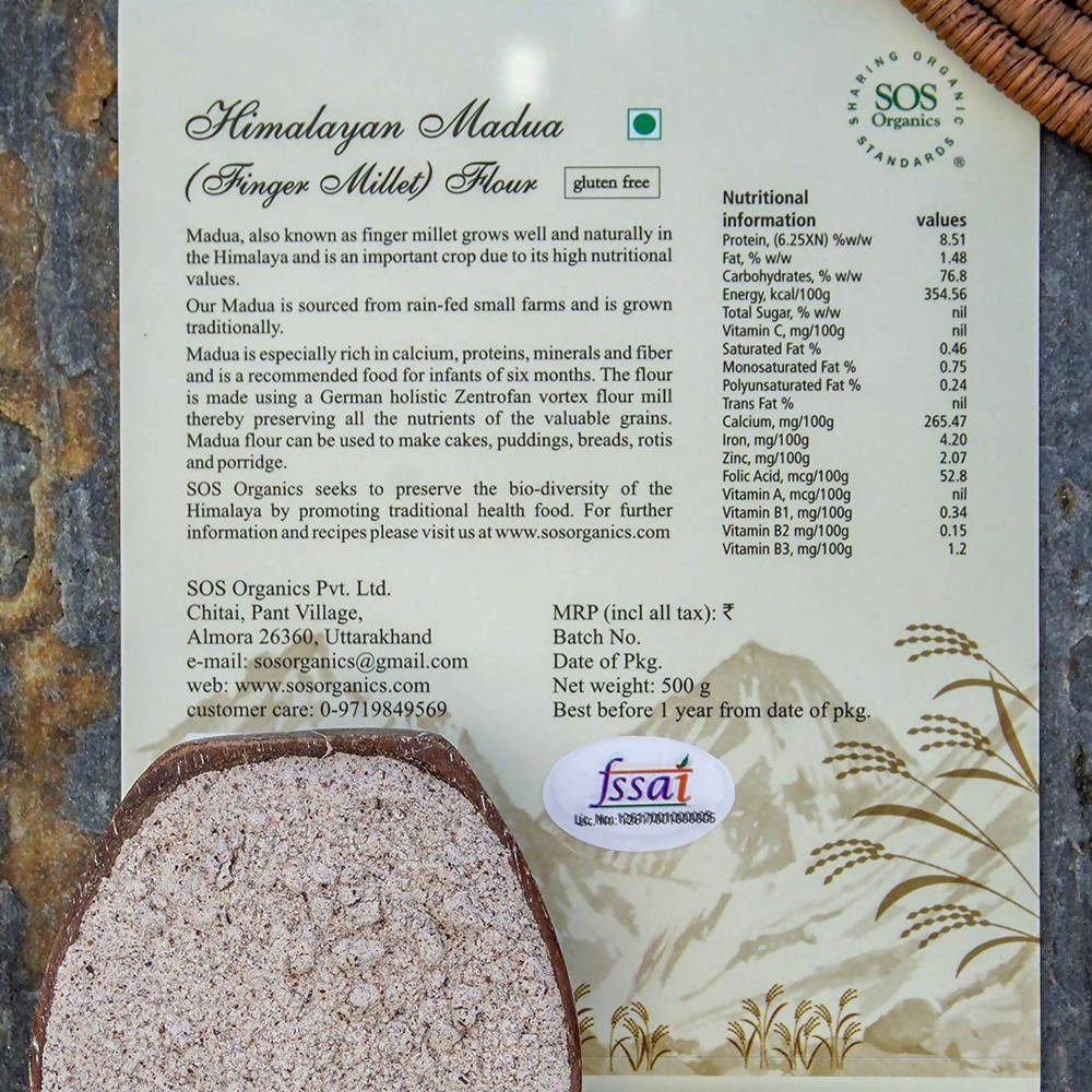 SOS Organics Himalayan Madua (Finger Millet) Flour