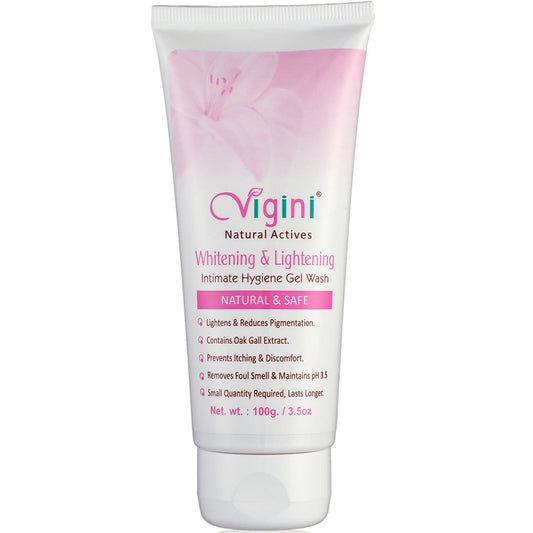 Vigini Natural Actives Vaginal Lightening Whitening Intimate Feminine Hygiene Gel Wash for Women - BUDNE