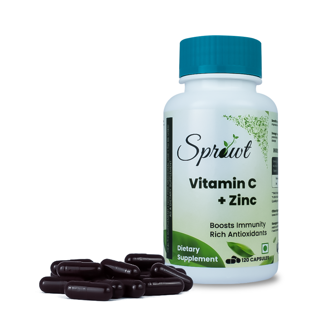 Sprowt Plant Based Vitamin C + Zinc Capsules - BUDEN