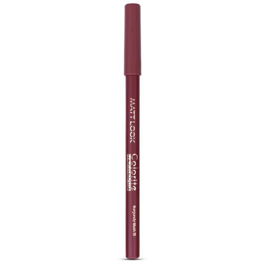 Matt Look Colorite Lip Contour Professional Matte Lip Color Pencil - Burgundy Blush 15
