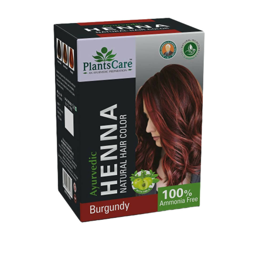 Plants Care Ayurvedic Henna Natural Hair Color Burgundy - BUDNE