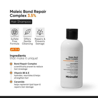 Minimalist Maleic Bond Repair Complex 3.5 % Hair Shampoo