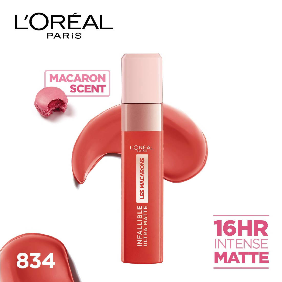 L'Or??al Paris Infallible Ultra Matte Liquid Lipstick Les Macarons - 834 Infinite Spice