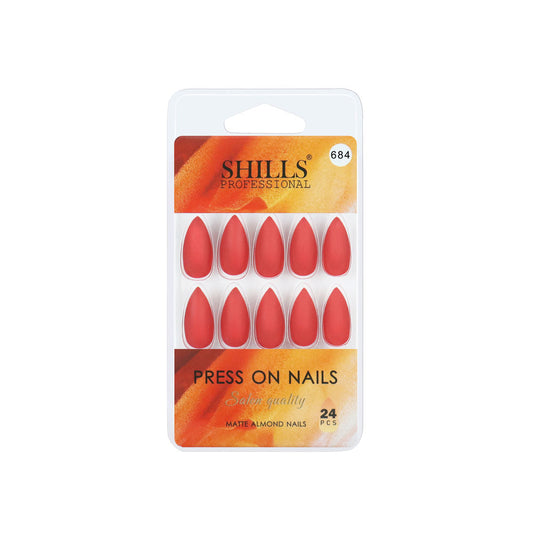 Shills Professional Reusable Press On Nails Sharp Almond - SPN684