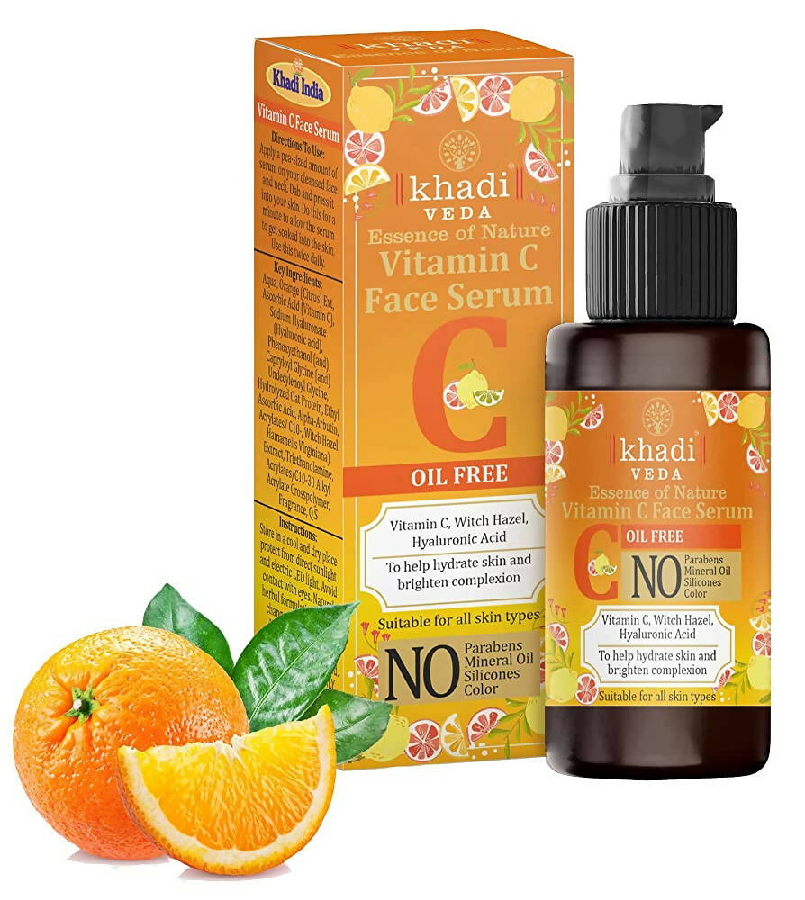 Khadi Veda Vitamin C Face Serum for Skin Brightening - BUDNE