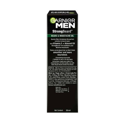 Garnier Men Beard & Moustache Oil With Vitamin E And Almond Oil