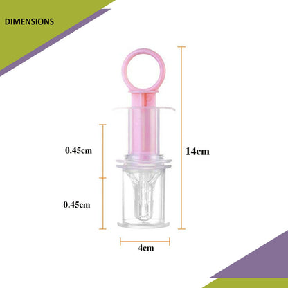 Safe-O-Kid Silicone made BPA free medicine Feeder cum Dropper for Kids- Pink