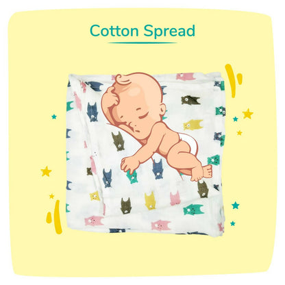 Kindermum Organic Cotton Muslin Swaddle Blanket 110 Cm X 110 Cm - Set Of 3