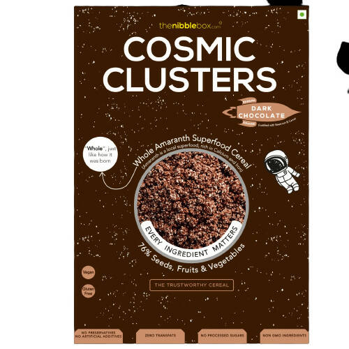 Thenibblebox Dark Chocolate Cosmic Clusters (Millet Cereals) - BUDNE