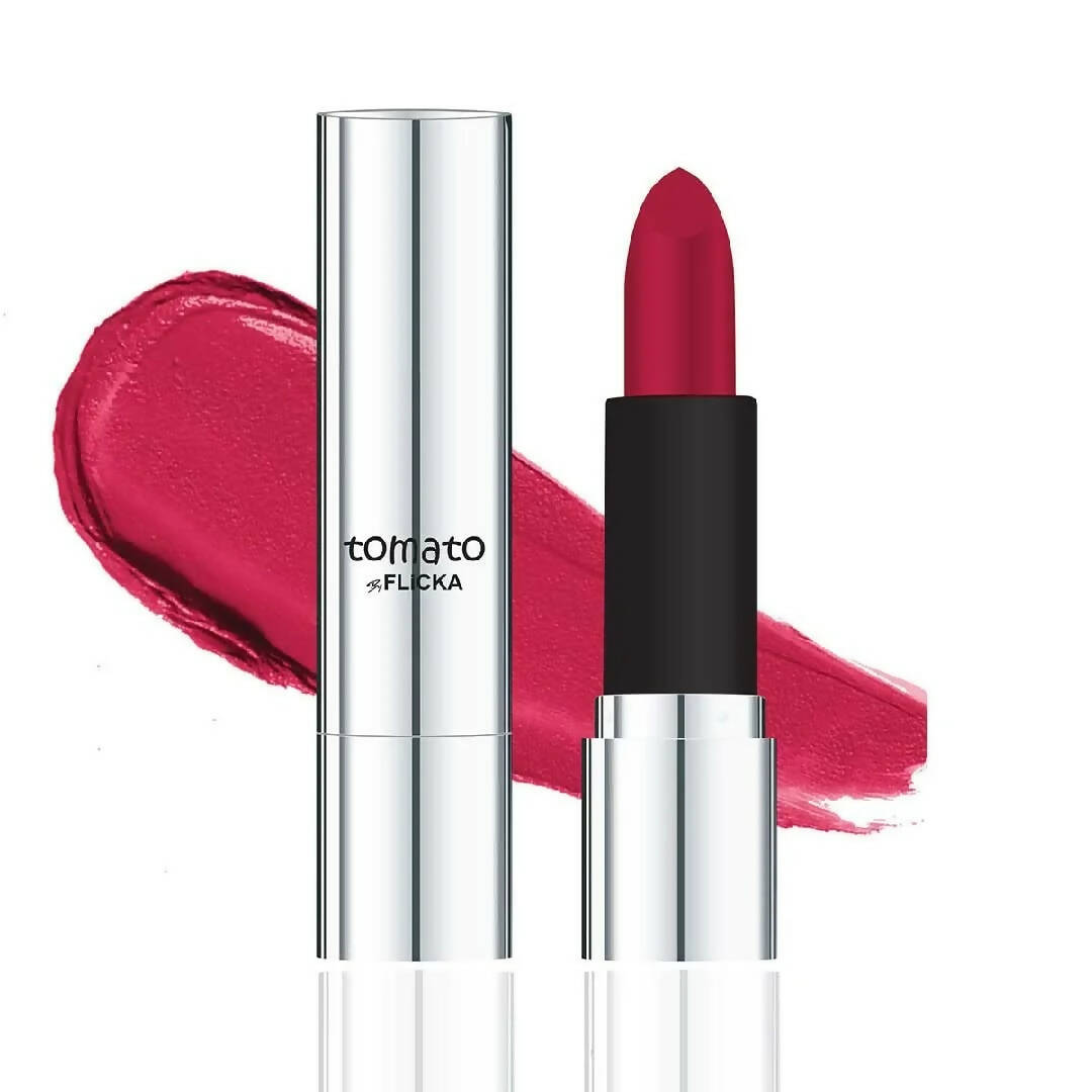 FLiCKA Tomato Pink Matte Finish Lipstick Shade 03 - BUDNE