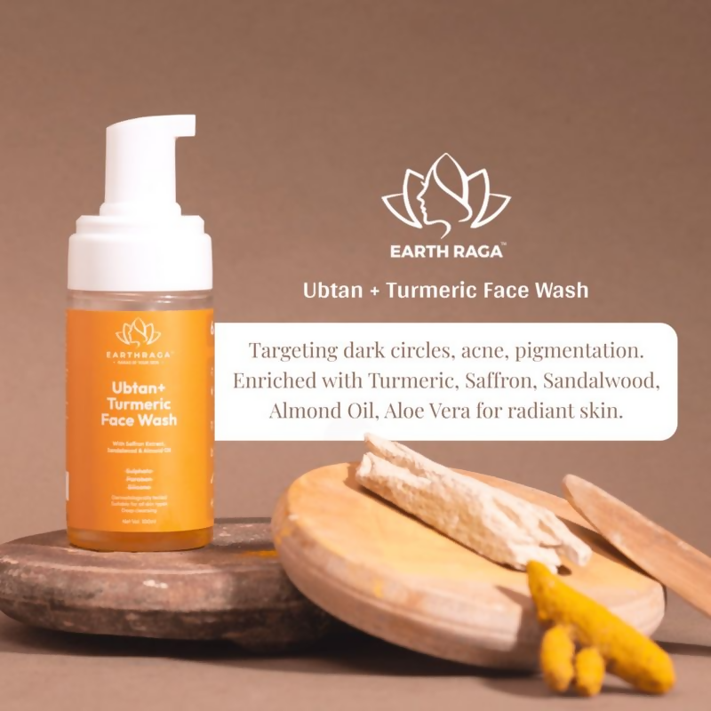 Earthraga Ubtan And Turmeric Foaming Face Wash