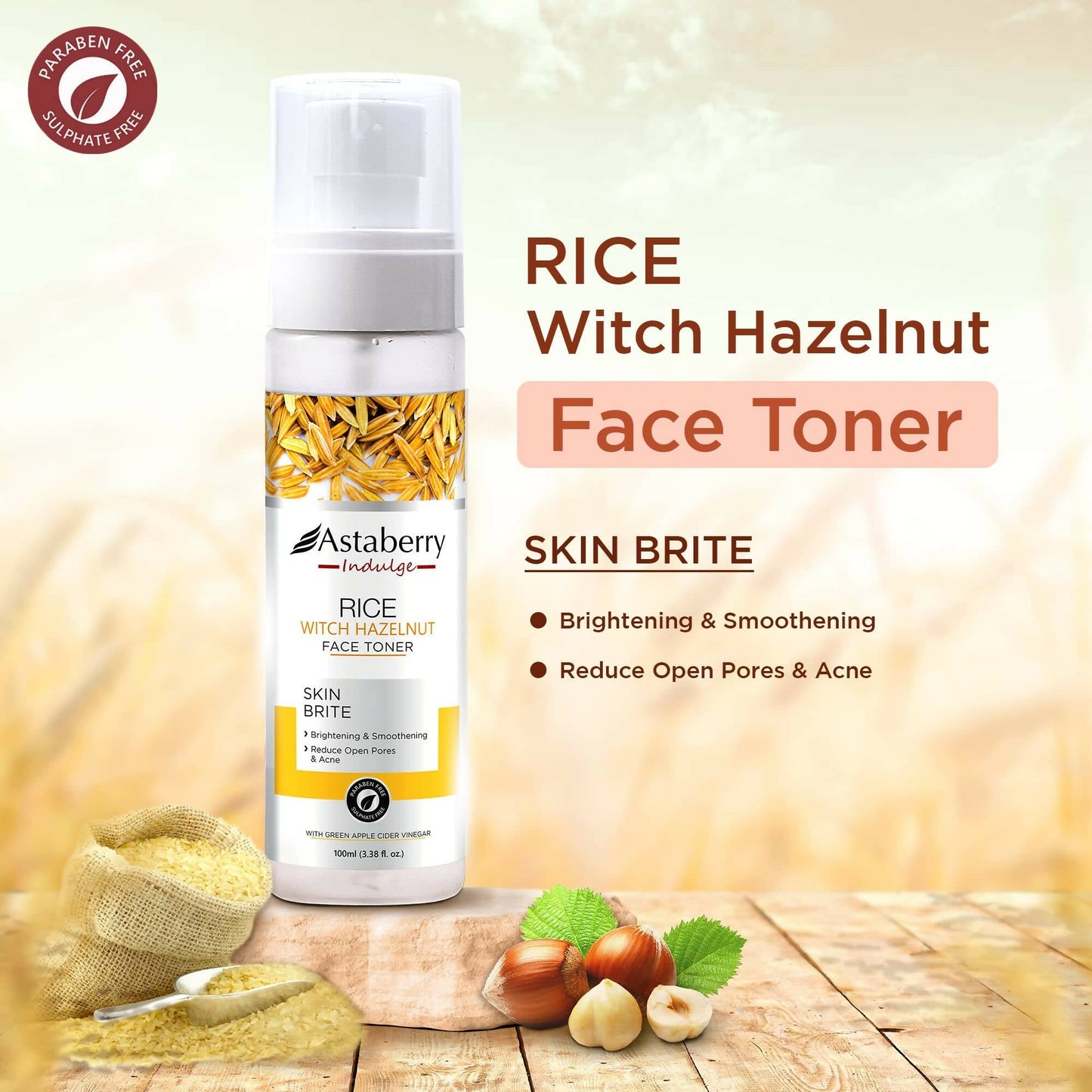 Astaberry Indulge Rice & Witch Hazelnut Facial Toner