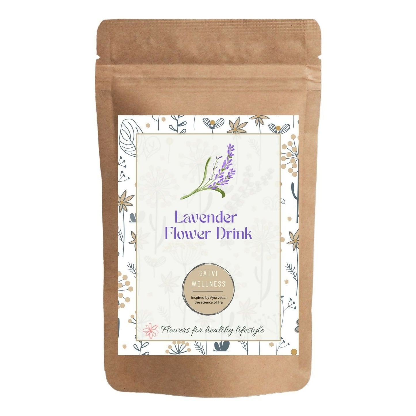 Satvi Wellness Lavender flower Tea | Lavender tea | Lavender flower drink mix - BUDNE