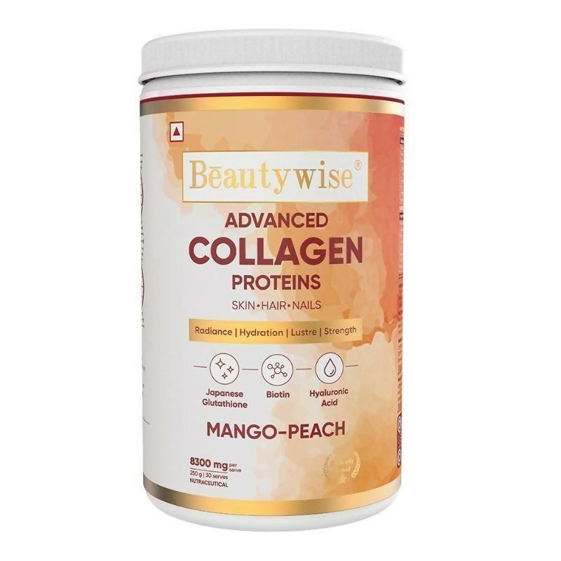 Beautywise Advanced Marine Collagen Anti-Aging Powder - Glutathione, HA & Biotin - Mango-Peach -  buy in usa 