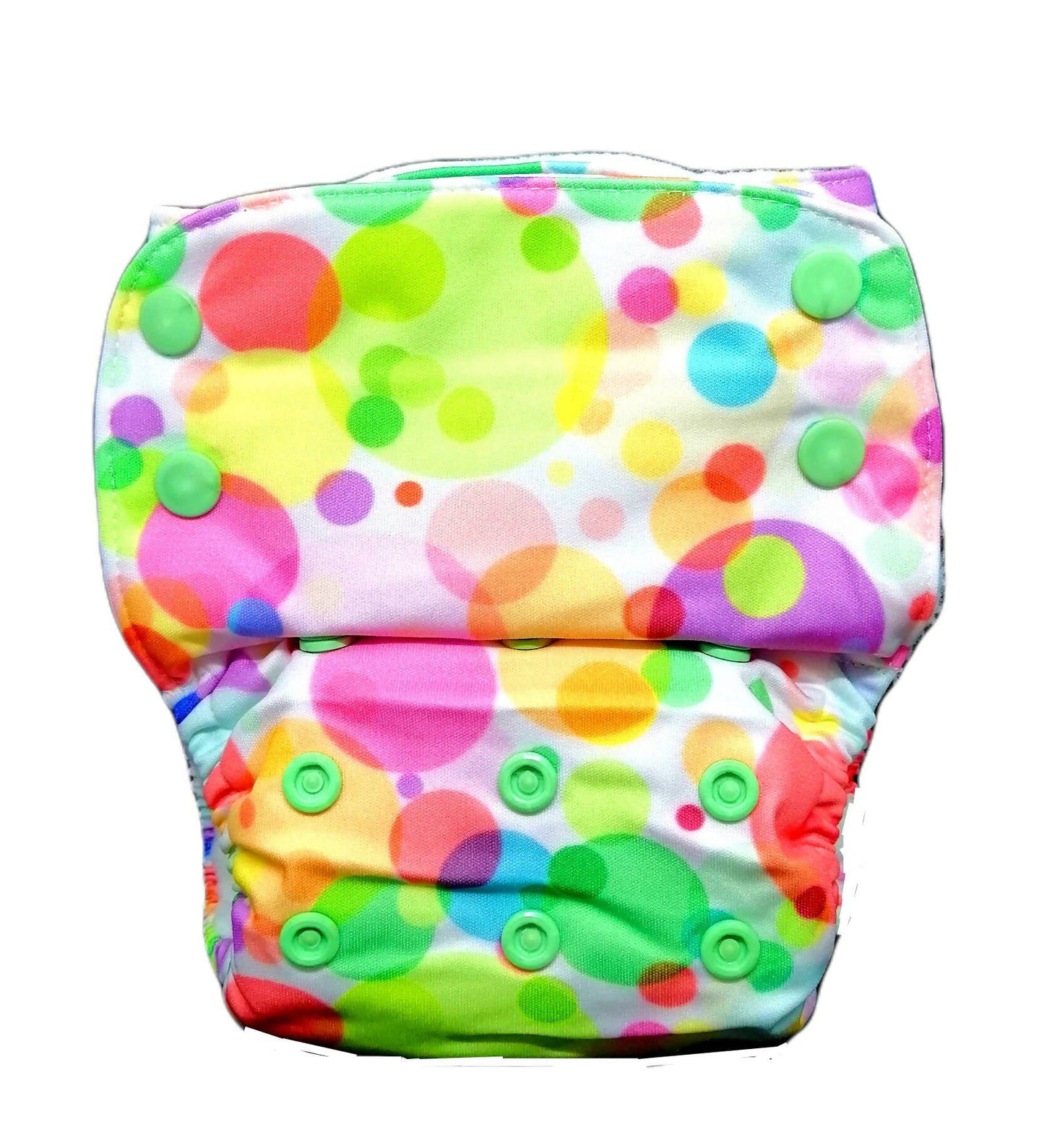Kindermum Nano Aio Cloth Diaper With 2 Organic Cotton Inserts- Polka hues For Kids