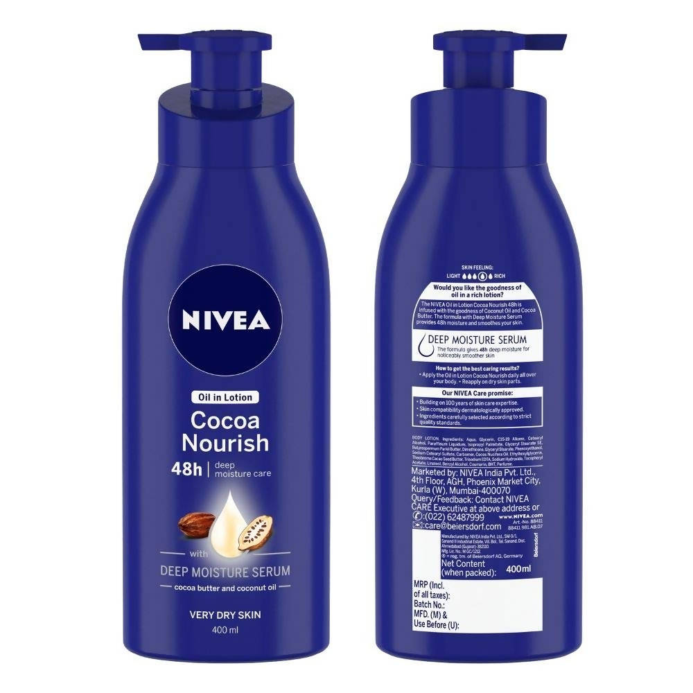 Nivea Body Lotion for Very Dry Skin, Cocoa Nourish