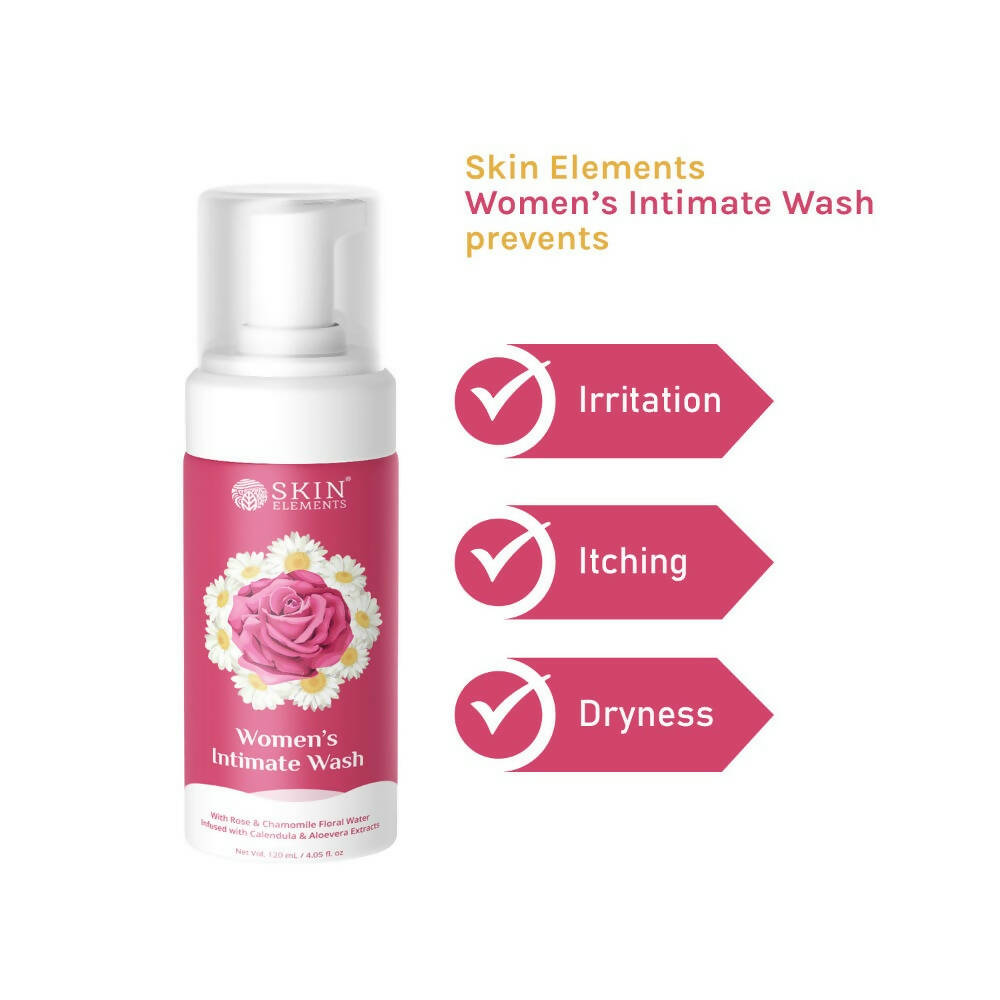 Skin Elements Women's Intimate Wash with Rose & Chamomile Floral Water