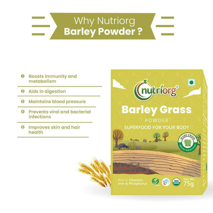 Nutriorg Certified Organic Barley Grass Powder