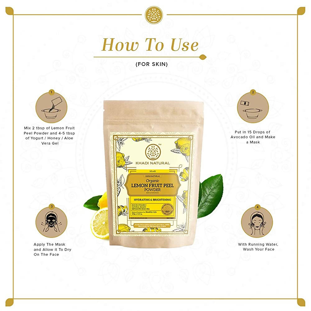 Khadi Natural Organic Lemon Fruit Peel Powder