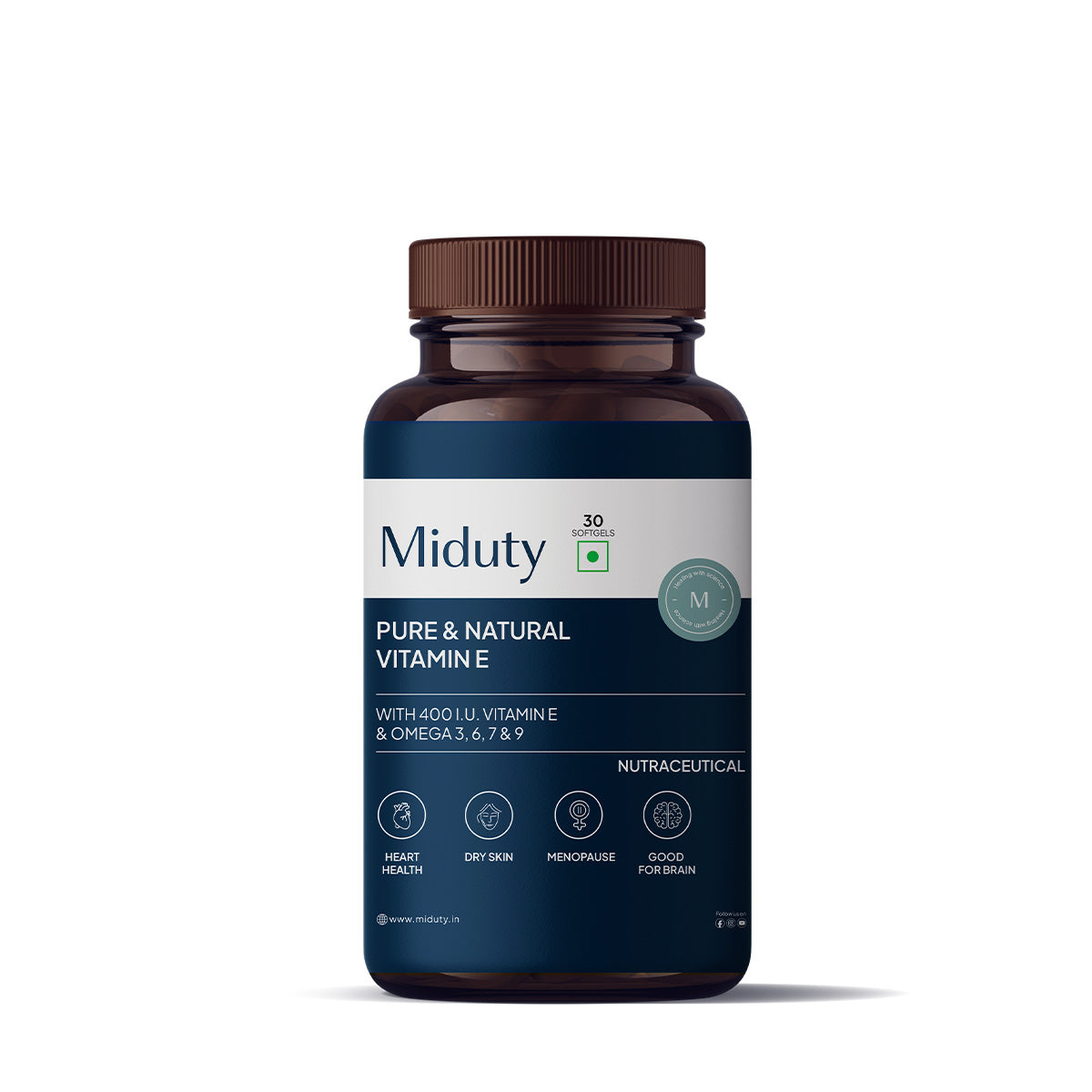 Miduty by Palak Notes Pure & Natural Vitamin E Sea Buckthorn Berry Softgels - usa canada australia