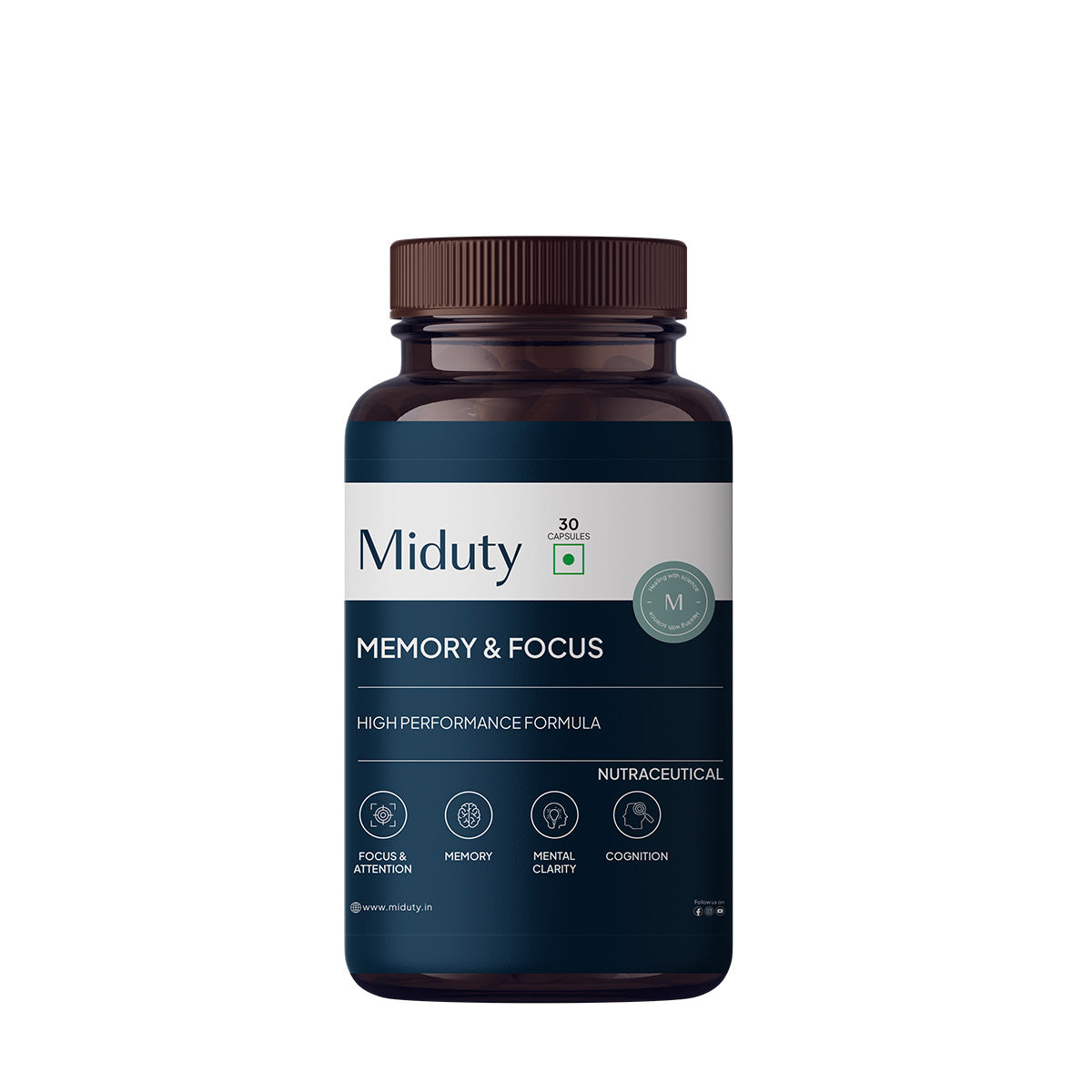 Miduty by Palak Notes Memory & Focus Capsules - usa canada australia