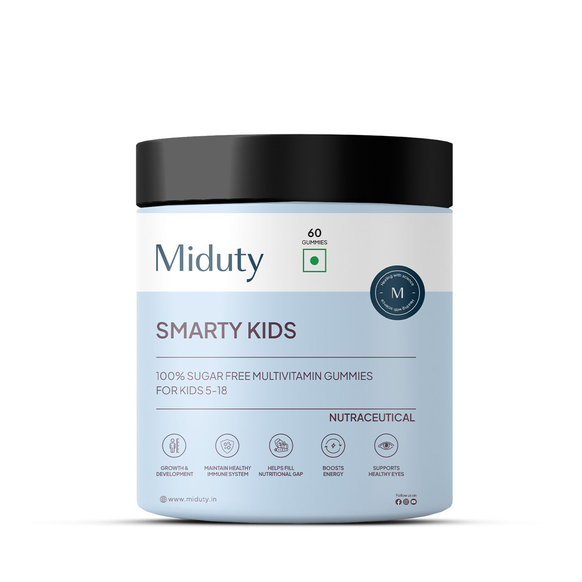 Miduty by Palak Notes Smarty Kids Multivitamin Gummies -  USA, Australia, Canada 