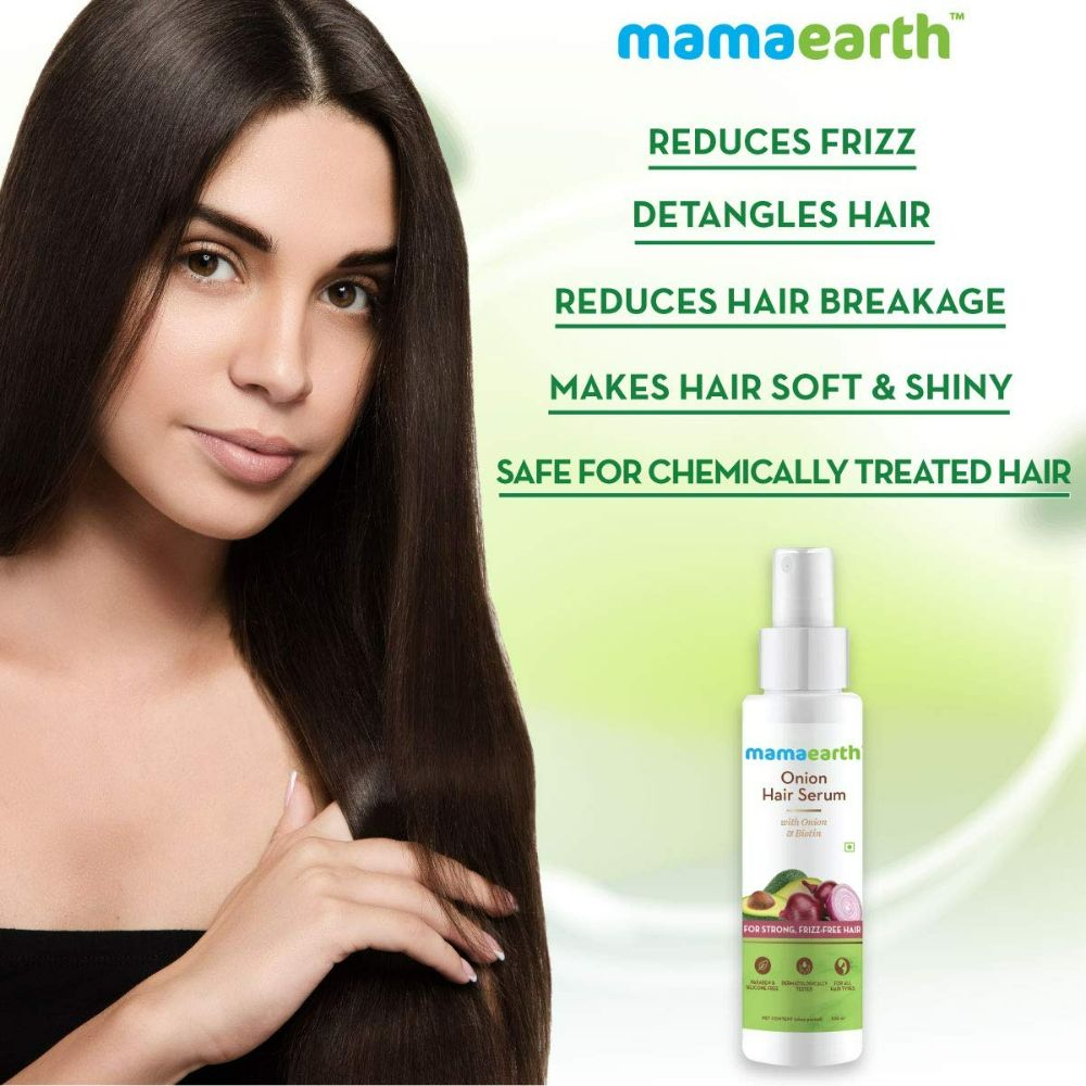 Mamaearth Onion Hair Serum For Strong , Frizz Free Hair