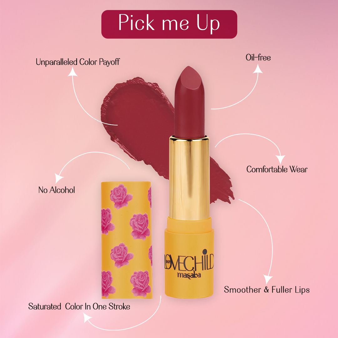 LoveChild By Masaba Gupta Rani Core Luxe Matte Lipstick - Peri-Peri Pink