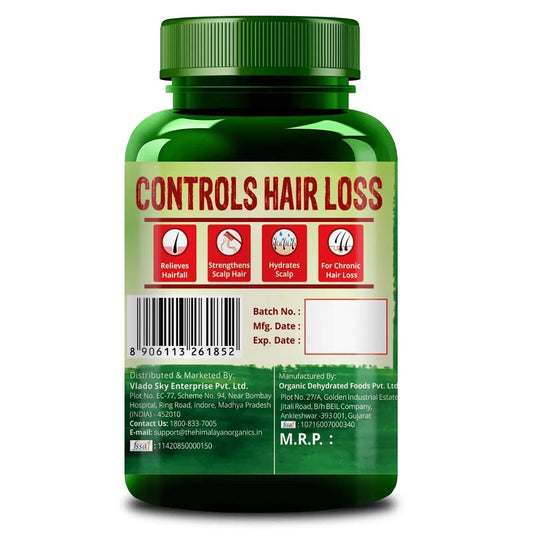 Himalayan Organics Plant Based Hair Vitamin Biotin Vegetarian Capsules