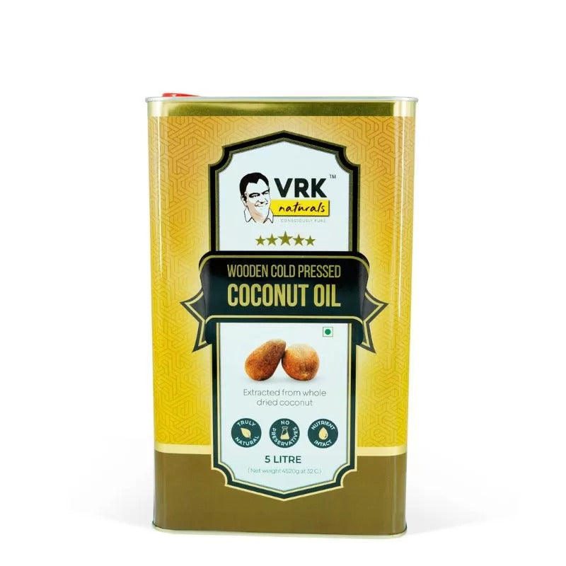 Vrk Naturals Wooden Cold Pressed Coconut Oil - BUDNE