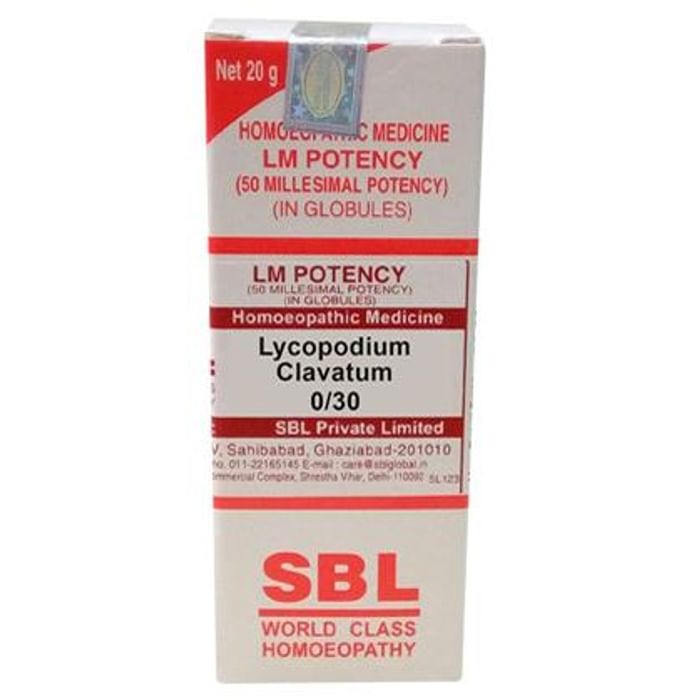 SBL Homeopathy Lycopodium Clavatum LM Potency - BUDEN