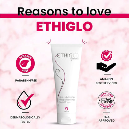 Ethiglo Skin whitening Deep Cleansing Facial Foam Face Wash