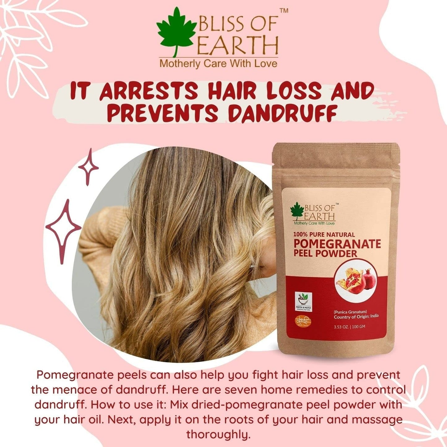 Bliss of Earth Certified Organic Pomegranate Peel Powder