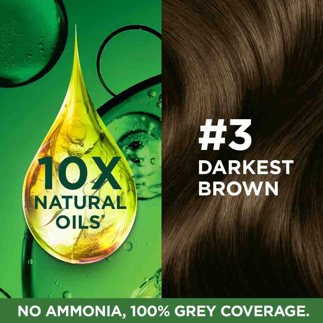 Garnier Color Naturals Creme Riche Hair Color, Shade 3 Darkest Brown