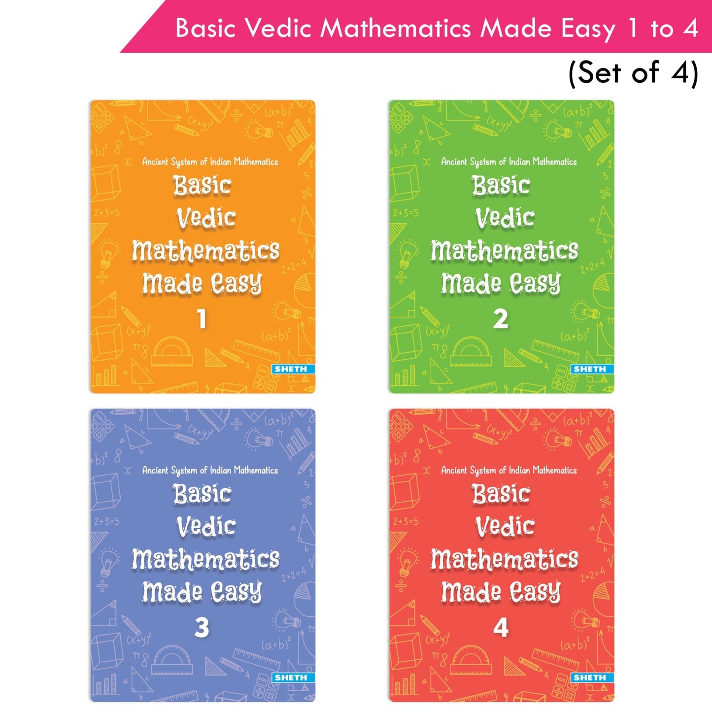 Basic Vedic Mathematics| Set of 4| Maths Book| Ages 6-10 Years