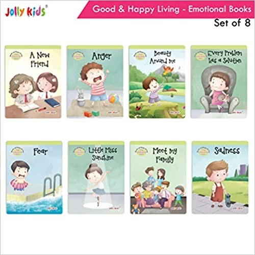 Jolly Kids Good & Happy Living The Emotional Way Story Books (Set of 8) Learning Stories about Feeling and Emotions| Ages 3 - 8 years