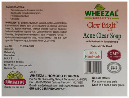 Wheezal Glow Bright Acne Clear Soap