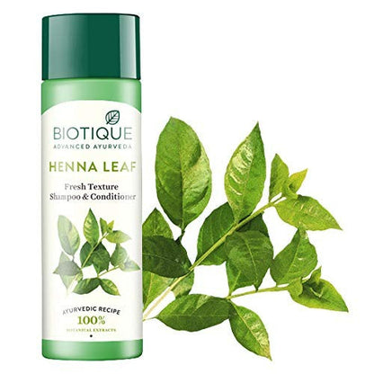 Biotique Bio Henna Leaf Fresh Texture Shampoo and Conditioner