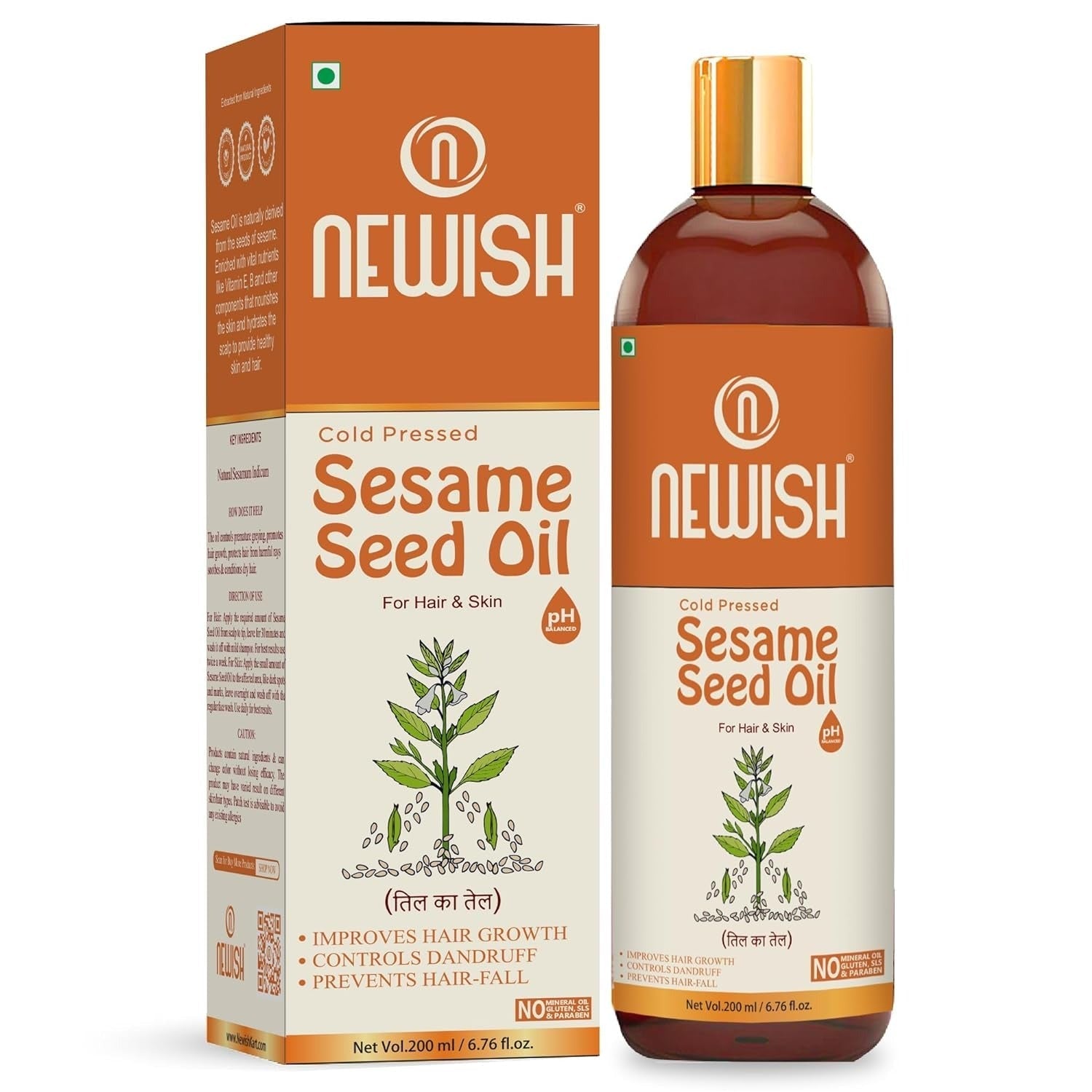 Newish Cold Pressed Sesame Oil For Hair & Skin - buy-in-usa-australia-canada