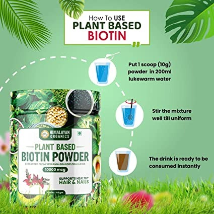 Himalayan Organics Plant Based Biotin 10000mcg Capsules